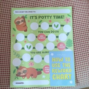Potty Training Reward Chart with Sloth Design